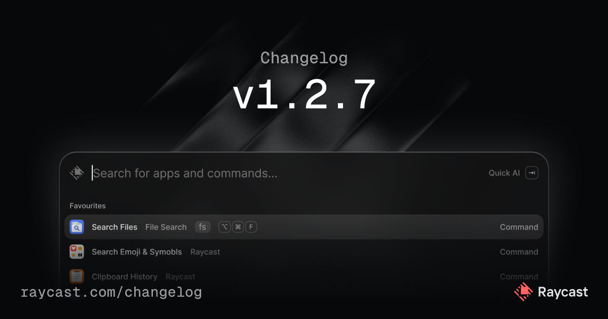 Raycast v1.2.7 - Background Chats