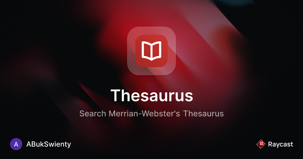 Raycast Store: Thesaurus