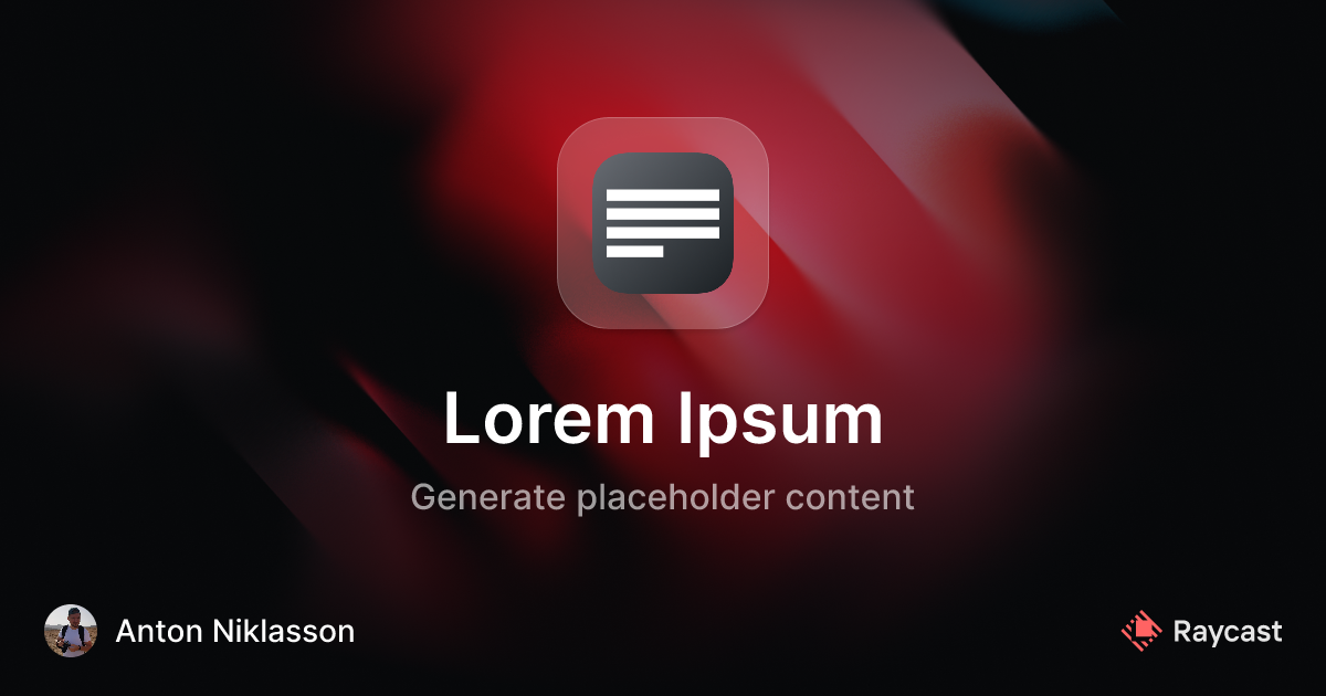 Raycast Store: Lorem Ipsum