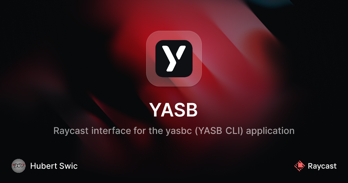 Raycast Store: YASB