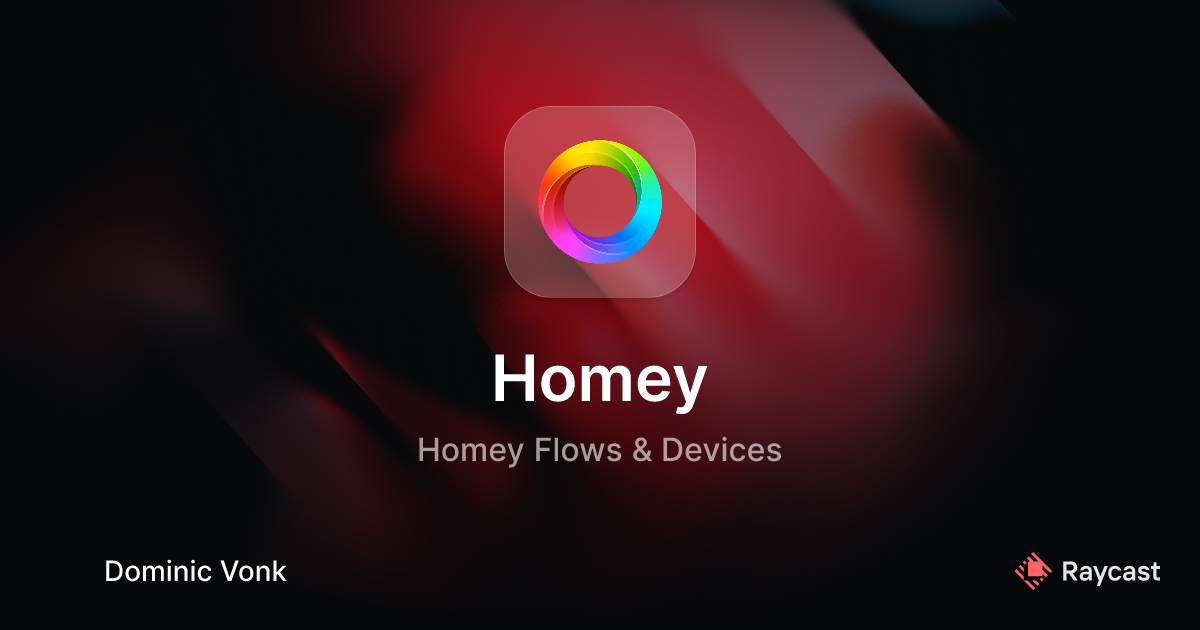 Raycast Store: Homey