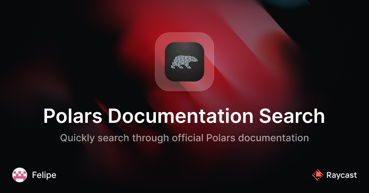 Raycast Store: Polars Documentation Search