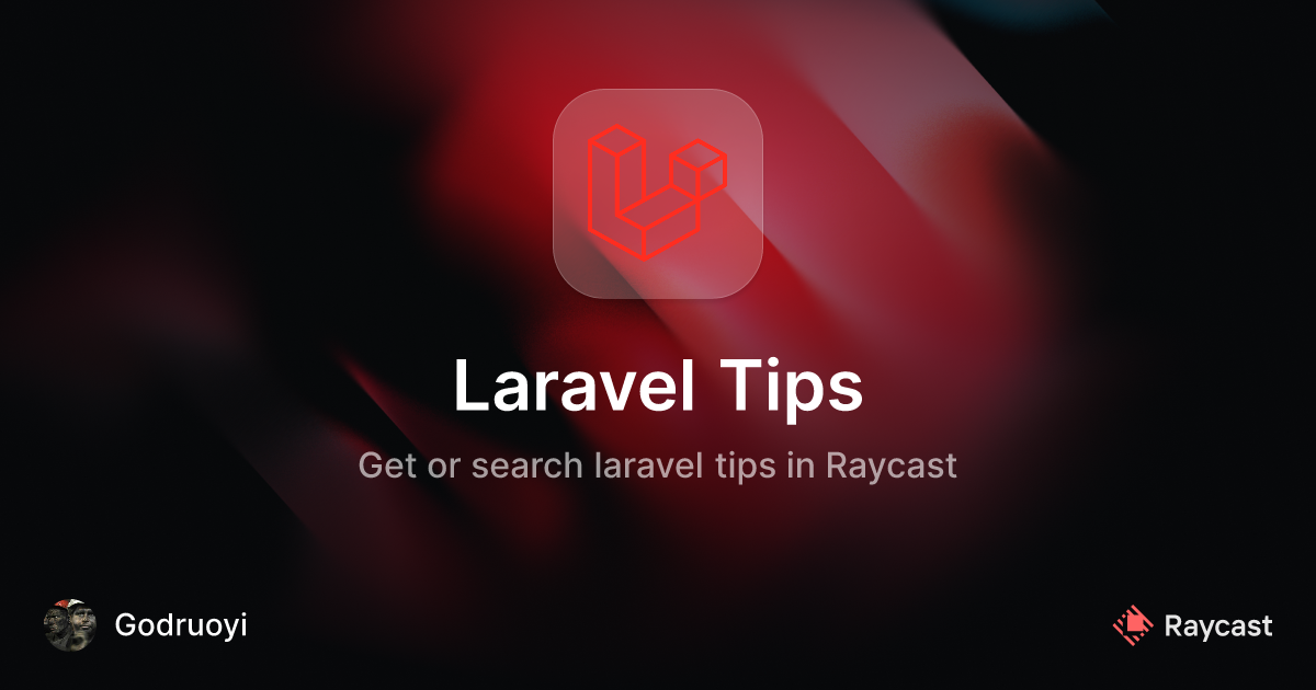 Raycast store laravel tips