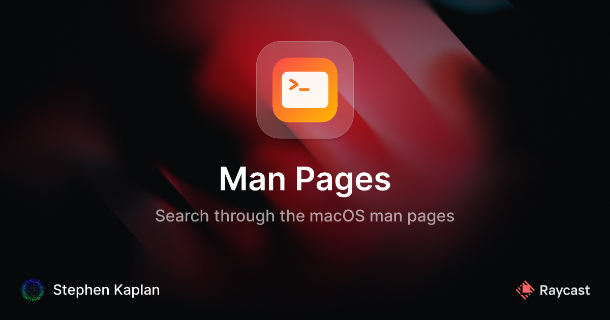 Raycast Store: Man Pages