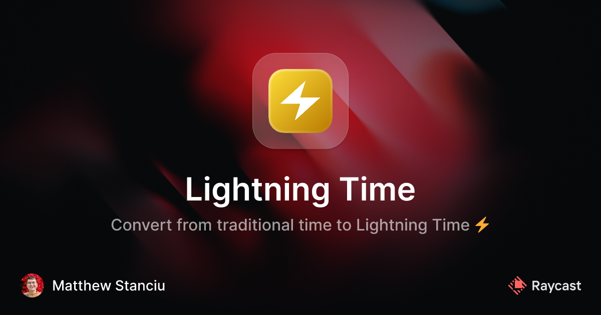 Raycast Store: Lightning Time