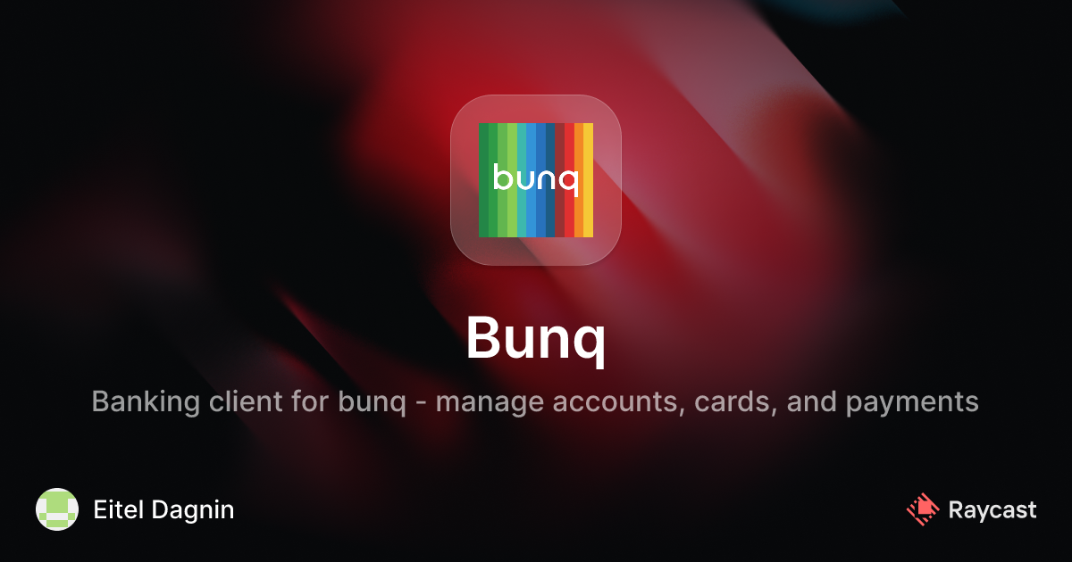 Raycast Store: Bunq