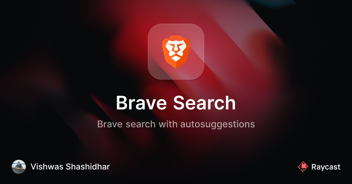 Raycast Store Brave Search
