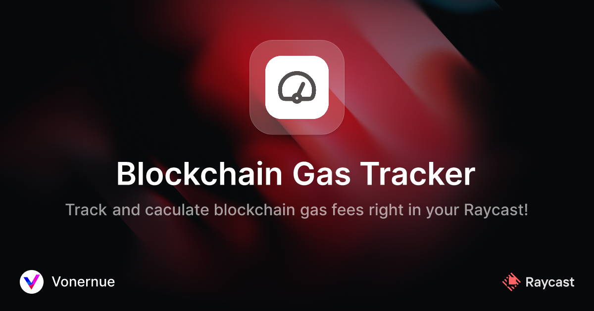 Raycast Store Blockchain Gas Tracker