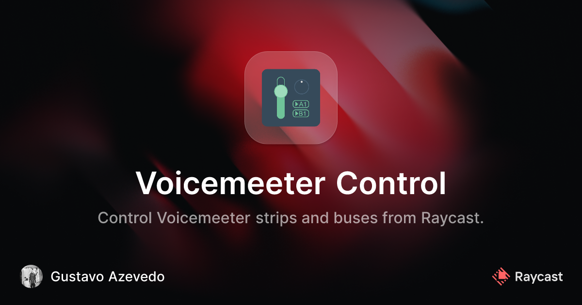 Raycast Store: Voicemeeter Control