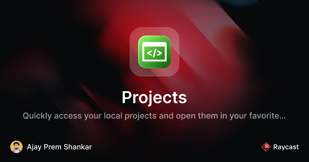 Raycast Store: Projects