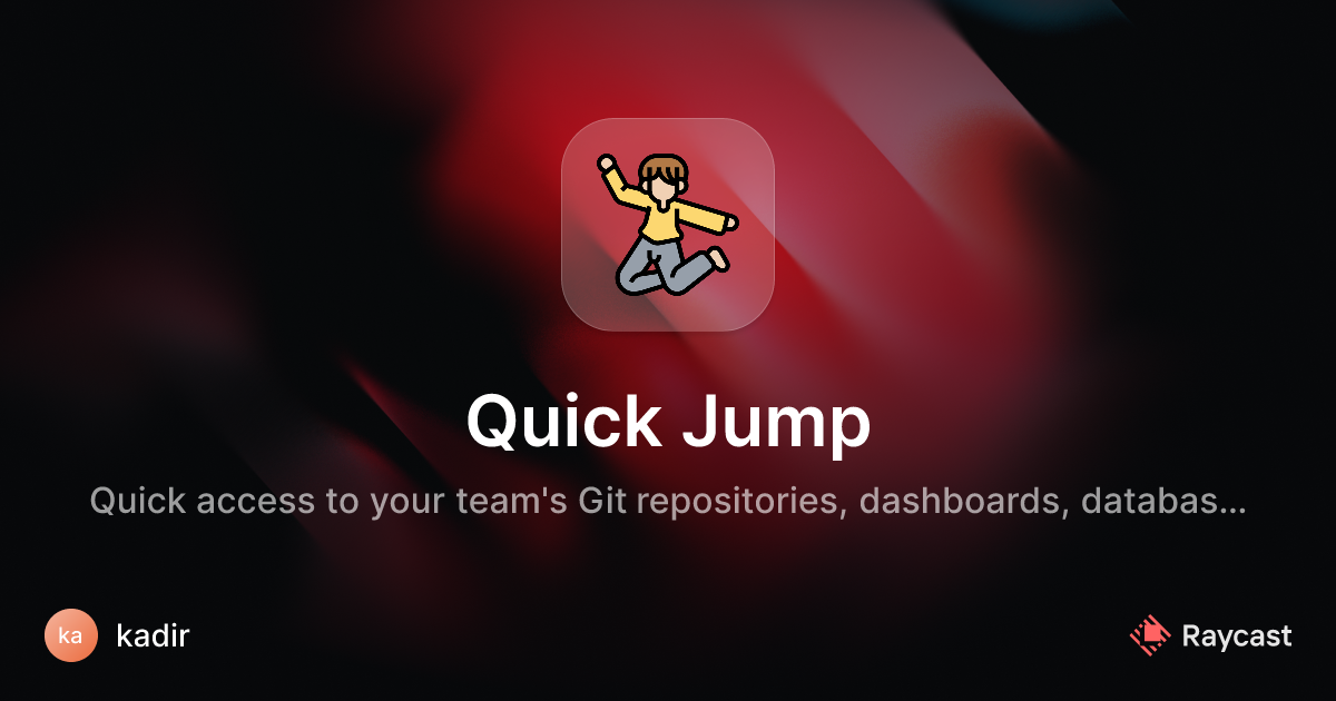 Raycast Store: Quick Jump