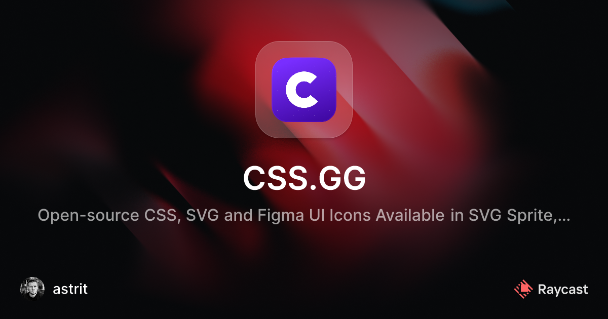 Raycast Store: CSS.GG