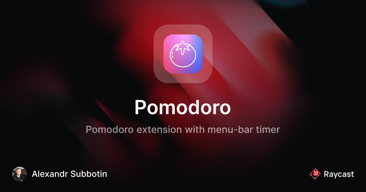 Raycast Store Pomodoro commands