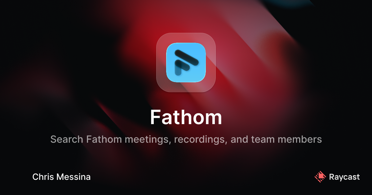 Raycast Store: Fathom