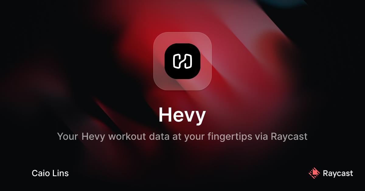 Raycast Store: Hevy