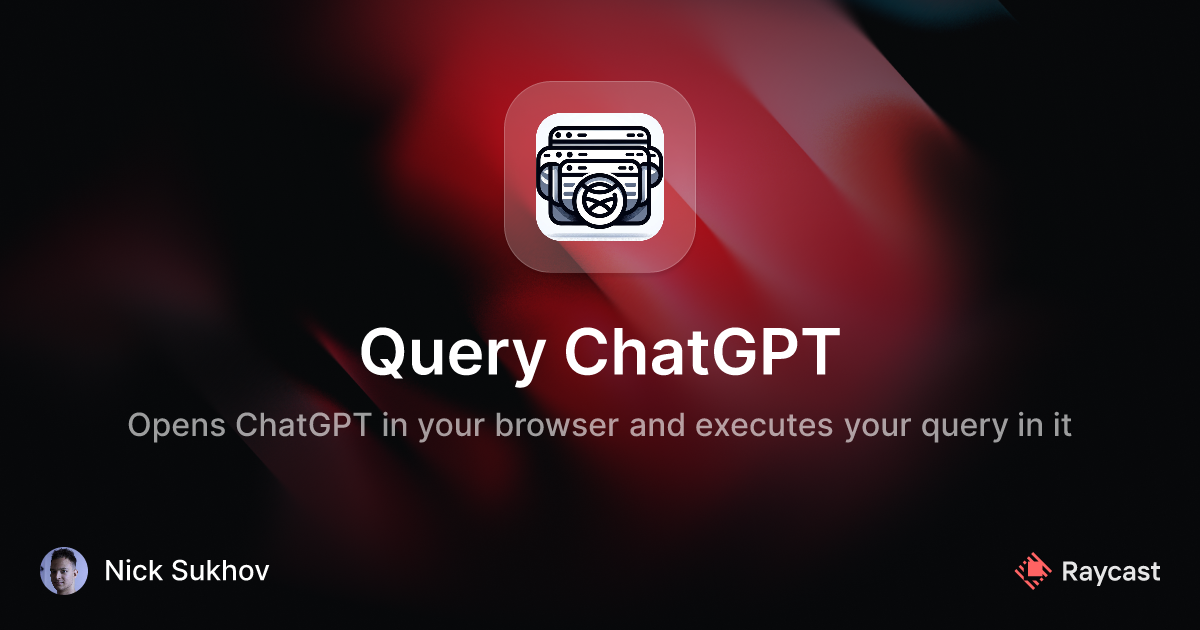 Raycast store query chatgpt