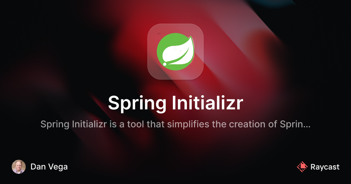 Raycast store spring initializr