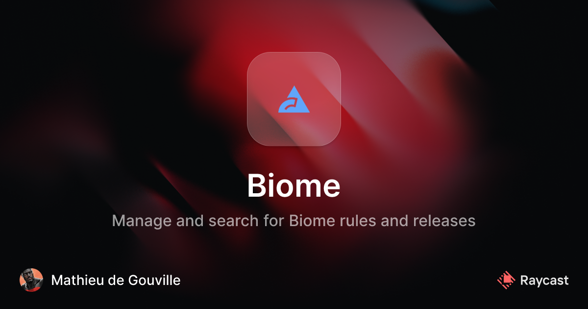 Raycast Store: Biome
