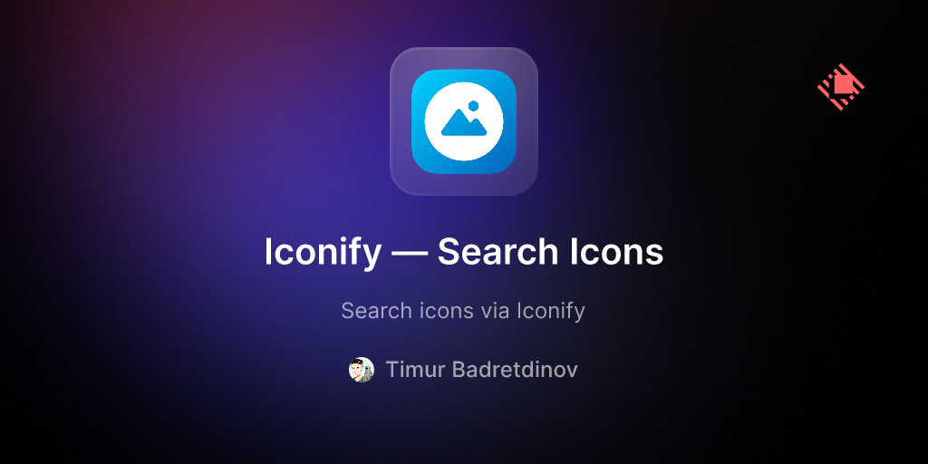 Raycast - Iconify — Search Icons