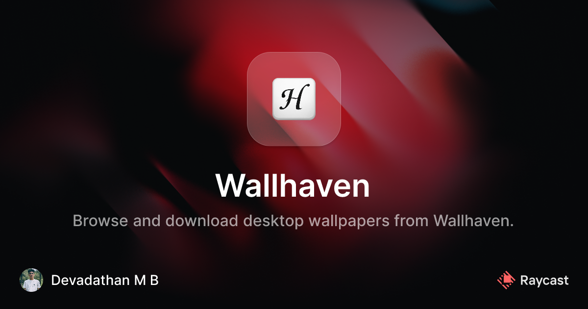 Raycast Store: Wallhaven