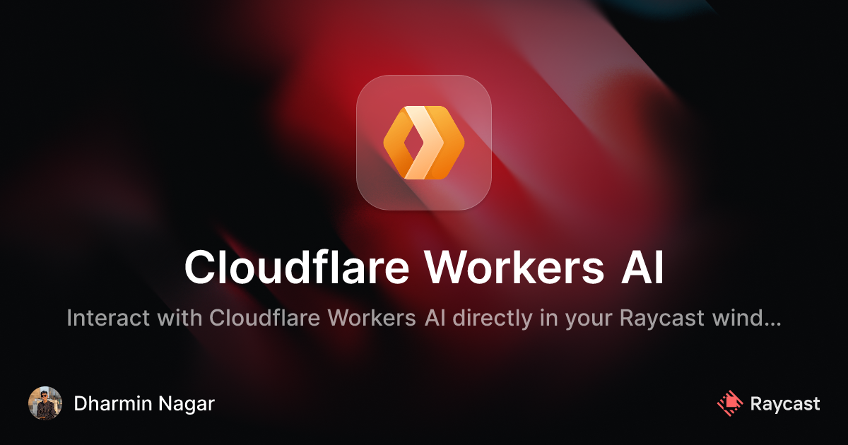 Raycast Store: Cloudflare Workers AI