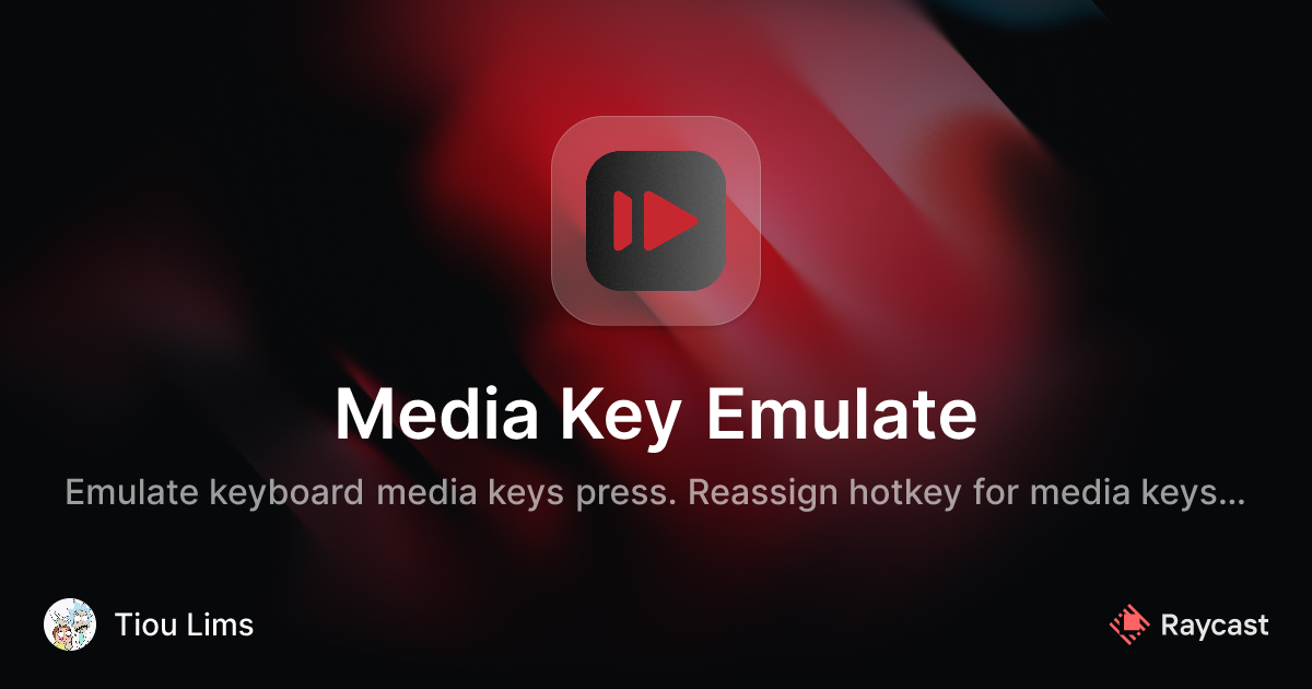Raycast Store: Media Key Emulate
