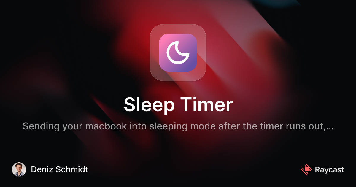 Raycast Store Sleep Timer