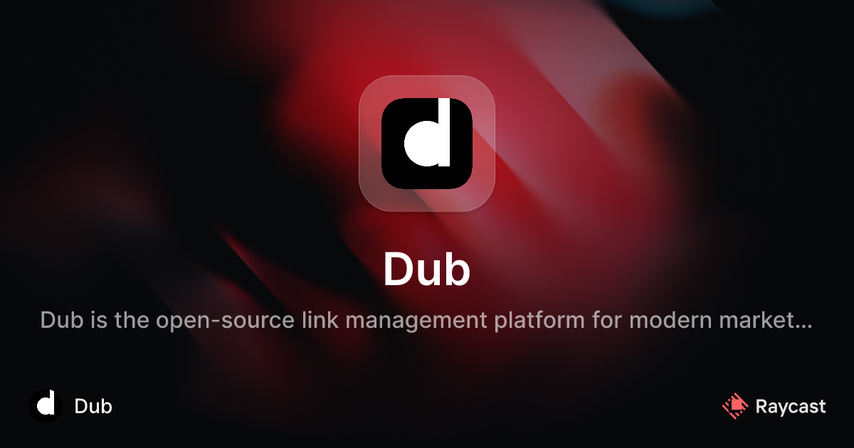 Raycast Store: Dub