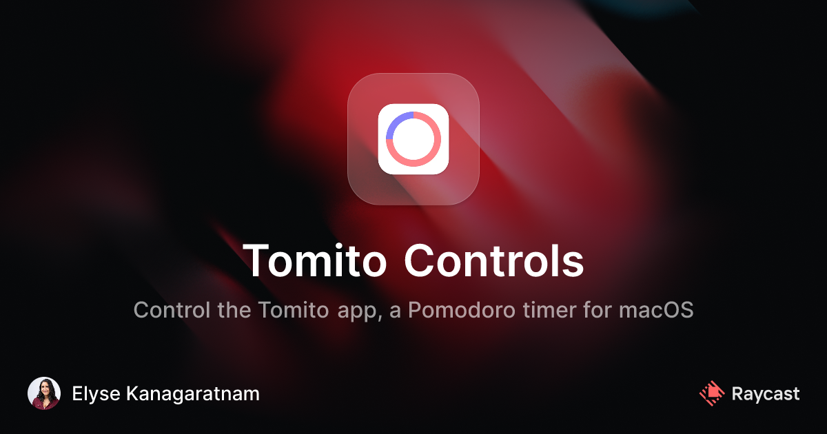 Raycast Store: Tomito Controls