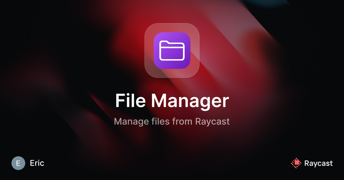 Raycast Store File Manager