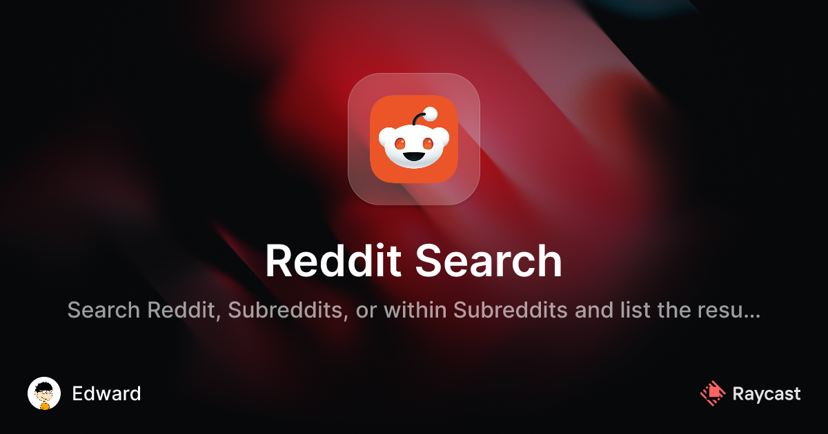Raycast Store: Reddit Search