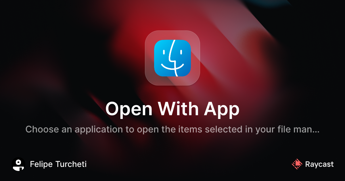 Raycast Store: Open With App