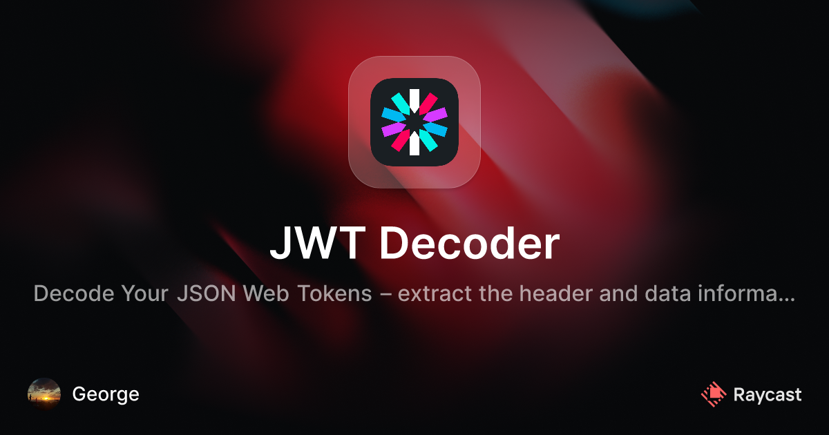 Raycast Store JWT Decoder