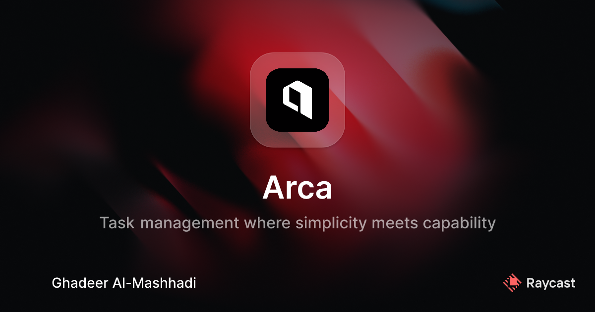 Raycast Store: Arca