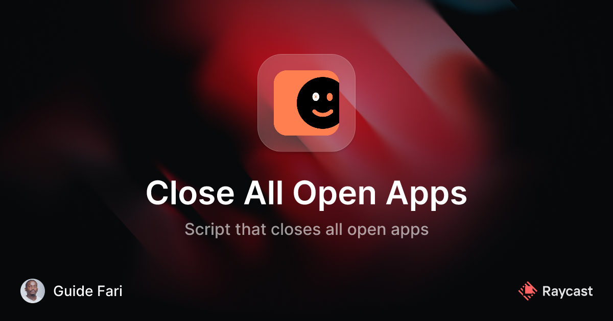 Raycast Store: Close All Open Apps