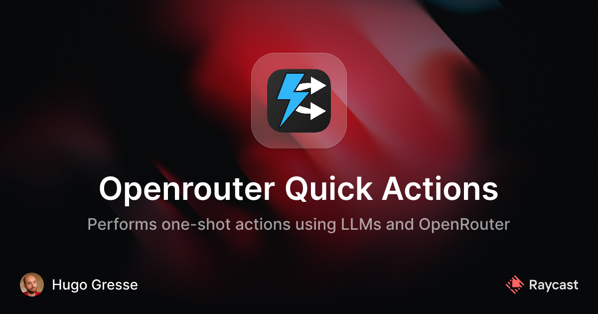 Raycast Store: Openrouter Quick Actions
