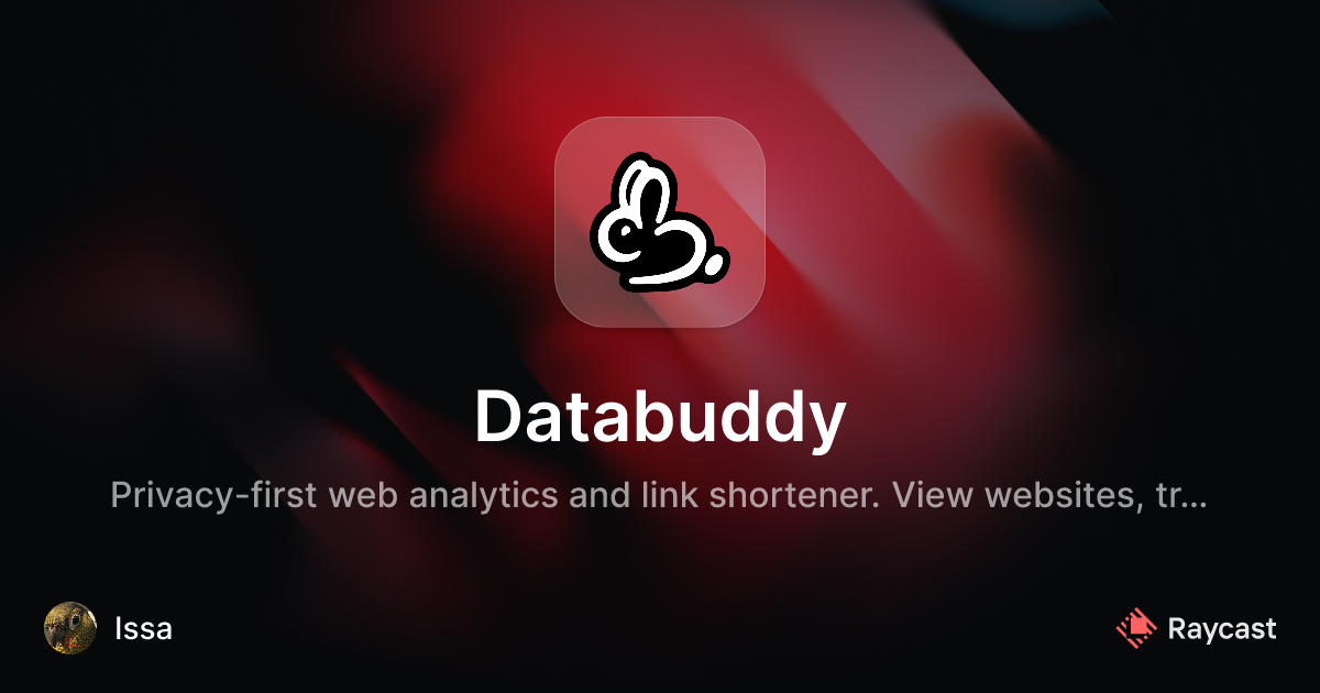 Raycast Store: Databuddy
