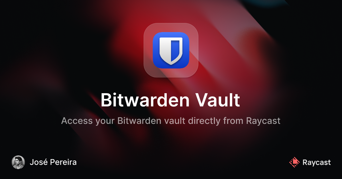 Raycast Store Bitwarden Vault