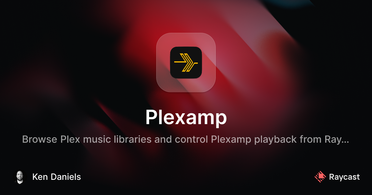 Raycast Store: Plexamp