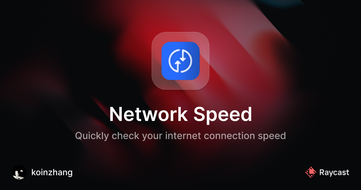 Raycast Store: Network Speed