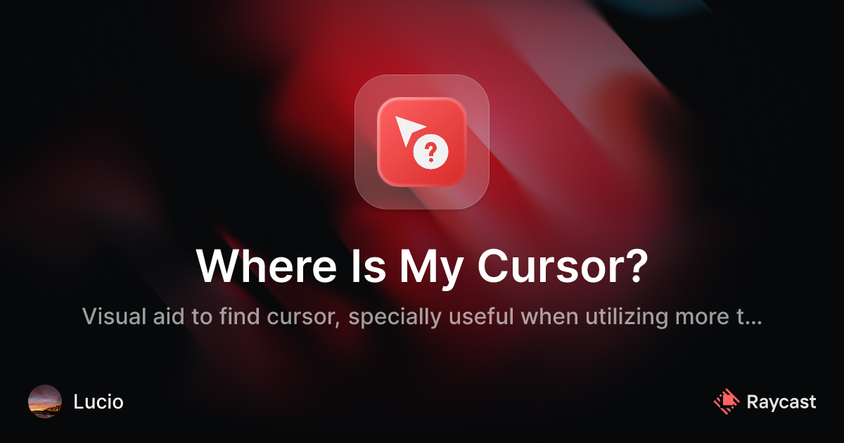 Raycast Store: Where Is My Cursor?