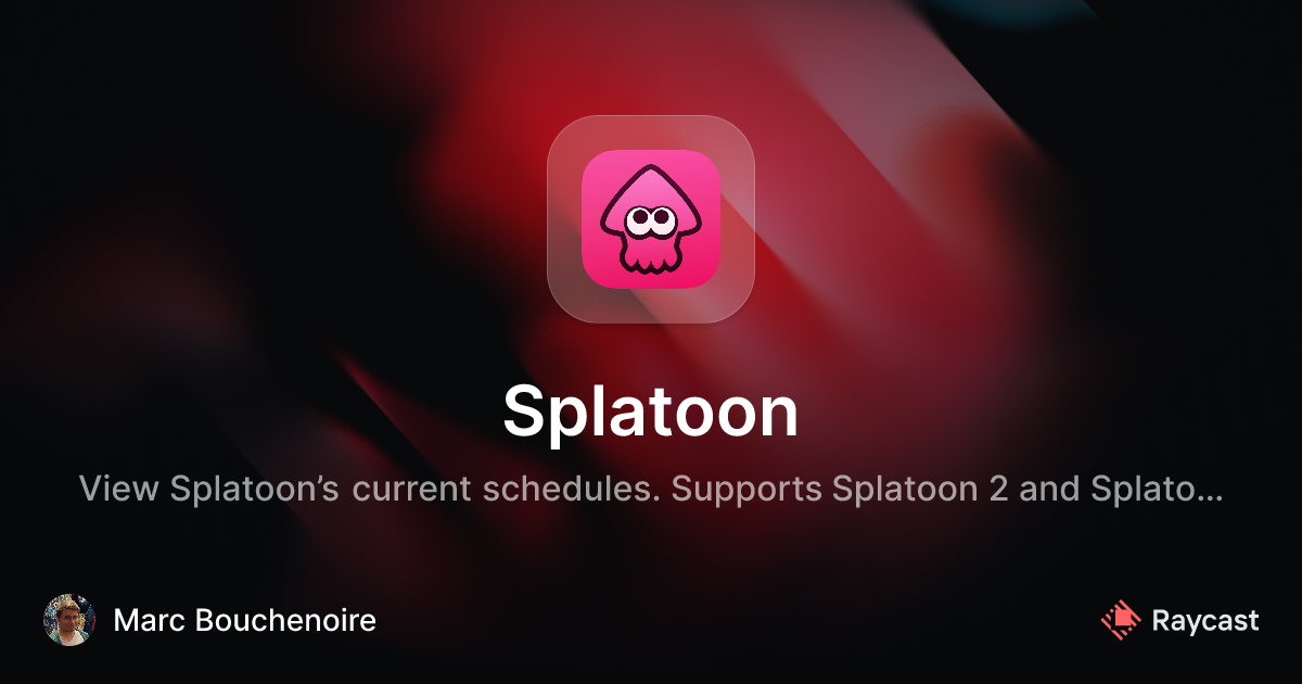 Raycast Store: Splatoon