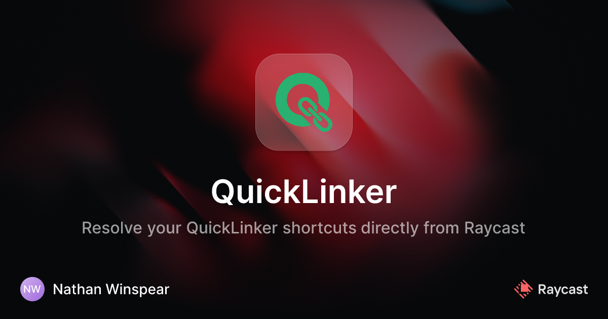 Raycast Store: QuickLinker