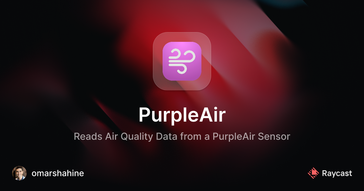 Raycast Store: PurpleAir