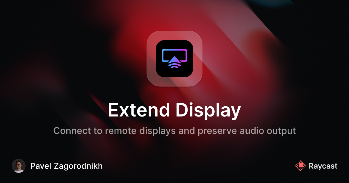 Raycast Store: Extend Display