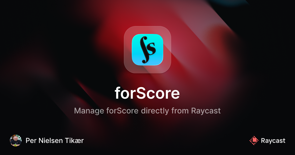 Raycast Store: forScore