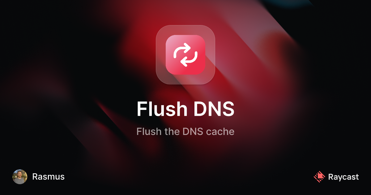 Raycast Store Flush DNS commands