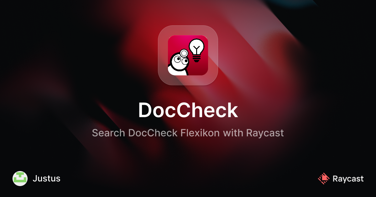 Raycast Store: DocCheck
