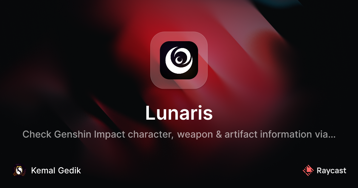 Raycast Store: Lunaris