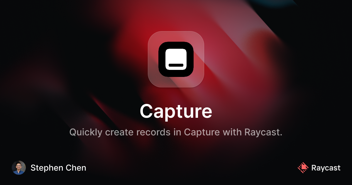 Raycast Store: Capture